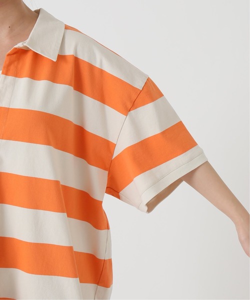 SLOBE citron.（スローブシトロン）の「SLOBE citron. Miss you UK BIG ラガープルオーバー◆（Tシャツ/カットソー・レディース・ブルー/オレンジ・FREE）」の9枚目の写真