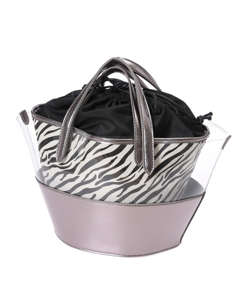 Edit Sheen（エディットシーン）の「デザインインナーバッグ付きPVCトート（トートバッグ・レディース・ベージュ/パイソン/ゼブラ・FREE）」の4枚目の写真