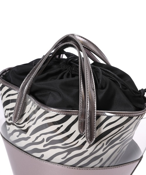 Edit Sheen（エディットシーン）の「デザインインナーバッグ付きPVCトート（トートバッグ・レディース・ベージュ/パイソン/ゼブラ・FREE）」の8枚目の写真