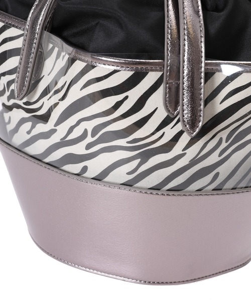 Edit Sheen（エディットシーン）の「デザインインナーバッグ付きPVCトート（トートバッグ・レディース・ベージュ/パイソン/ゼブラ・FREE）」の7枚目の写真