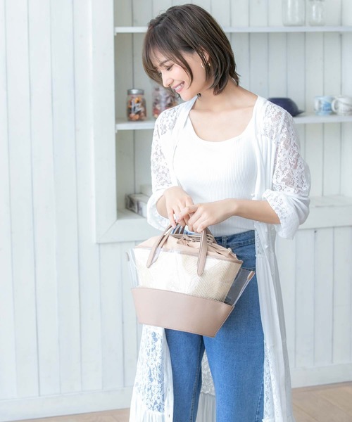 Edit Sheen（エディットシーン）の「デザインインナーバッグ付きPVCトート（トートバッグ・レディース・ベージュ/パイソン/ゼブラ・FREE）」の21枚目の写真