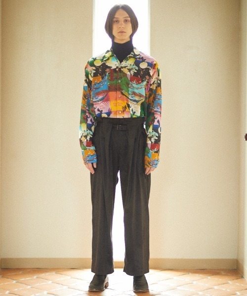 IROQUOIS E SUEDE SET UP イロコイ シャツ ワイドパンツ Iroquois - イロコイ | 正規通販《C.C》