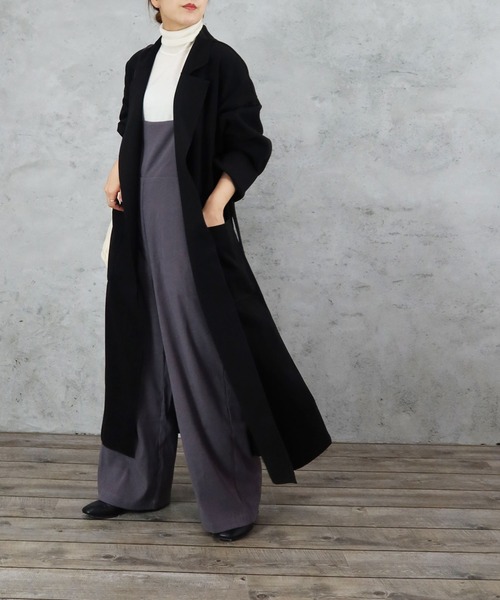 Riberry（リベリー）の「サイドスリットBIGロングコート（チェスターコート・レディース・ブラック/ブラウン/ブルー/アイボリー/モカ・MEDIUM/LARGE）」の7枚目の写真