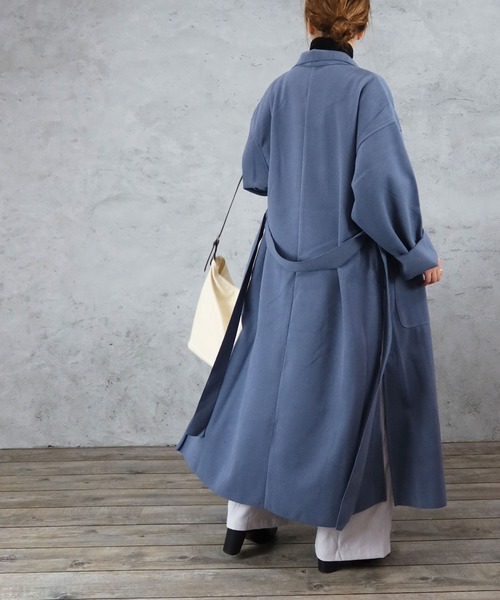 Riberry（リベリー）の「サイドスリットBIGロングコート（チェスターコート・レディース・ブラック/ブラウン/ブルー/アイボリー/モカ・MEDIUM/LARGE）」の21枚目の写真