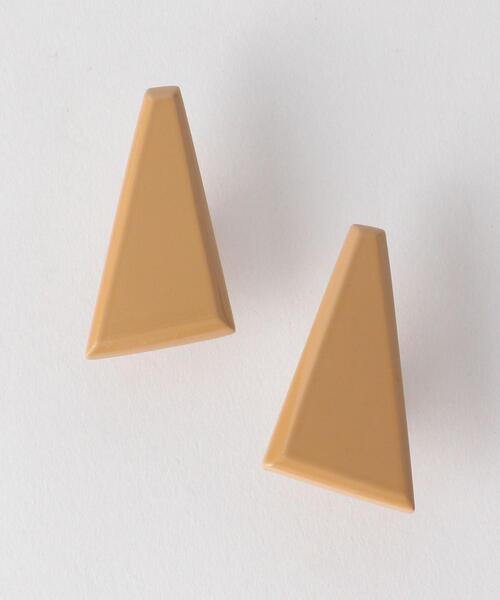 LOEFF(ロエフ)の「別注<Haute Joaillerie AKIO MORI(オート ジュエラー アキオ モリ)> 白漆 トライアングル イヤリング(イヤリング・レディース・オフホワイト・FREE)」の1枚目の写真