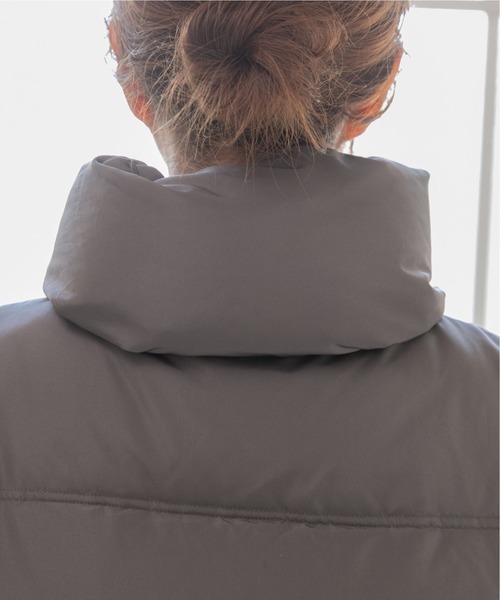 PREFERIR(プレフェリール)の「ダウンコート ミドル丈(ダウンジャケット/コート・レディース・ブラック/ベージュ/チャコールグレー・SMALL/LARGE/MEDIUM)」の15枚目の写真