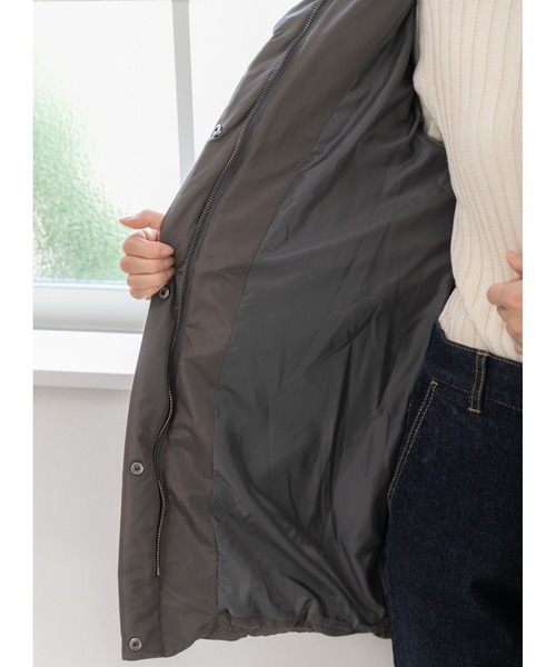 PREFERIR(プレフェリール)の「ダウンコート ミドル丈(ダウンジャケット/コート・レディース・ブラック/ベージュ/チャコールグレー・SMALL/LARGE/MEDIUM)」の19枚目の写真