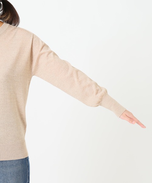 SLOBE IENA（スローブイエナ）の「ウォッシャブルハイゲージコンパクトクルーネックプルオーバー【手洗い可能】◆（ニット/セーター・レディース・ブラック/ベージュ/レッド/イエロー・FREE）」の21枚目の写真