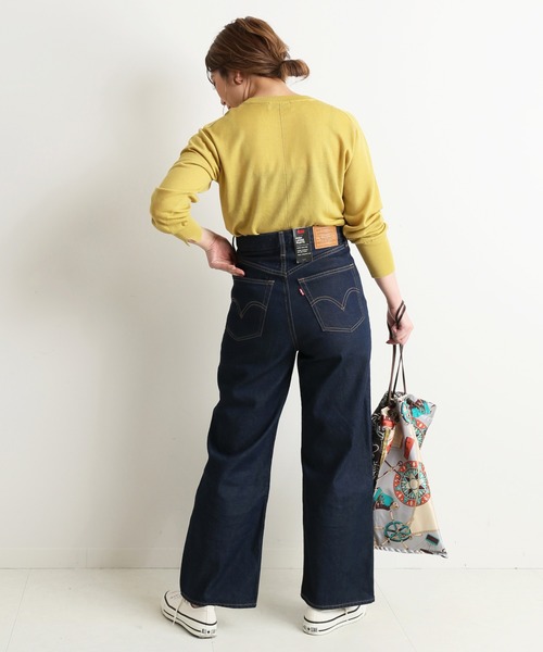 SLOBE IENA（スローブイエナ）の「ウォッシャブルハイゲージコンパクトクルーネックプルオーバー【手洗い可能】◆（ニット/セーター・レディース・ブラック/ベージュ/レッド/イエロー・FREE）」の7枚目の写真