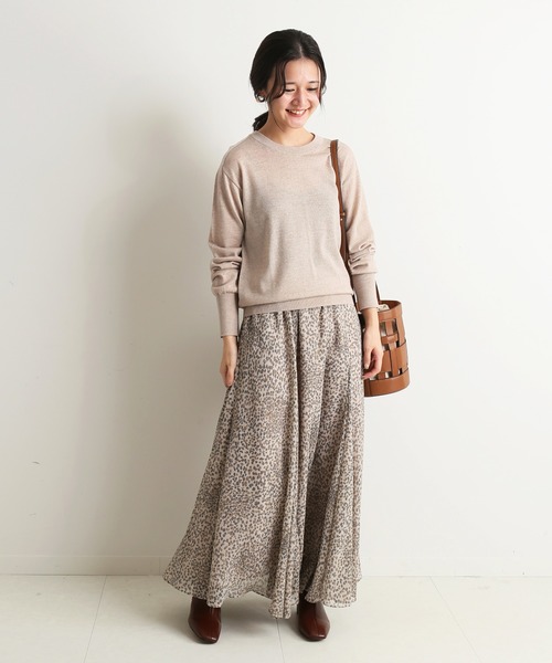 SLOBE IENA（スローブイエナ）の「ウォッシャブルハイゲージコンパクトクルーネックプルオーバー【手洗い可能】◆（ニット/セーター・レディース・ブラック/ベージュ/レッド/イエロー・FREE）」の13枚目の写真