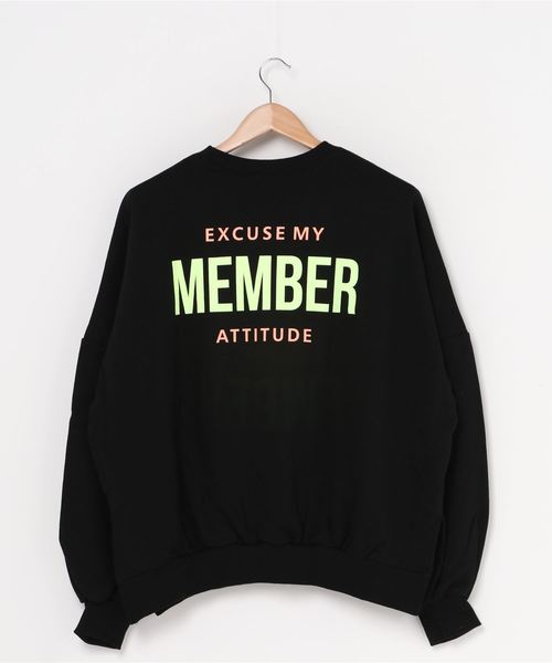 DING（ディング）の「DING/MEMBERビッグスウェット（スウェット・レディース・ブラック/ブルー・FREE）」の19枚目の写真