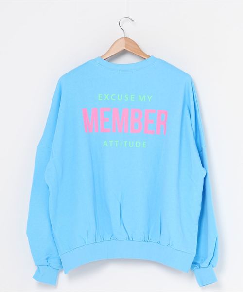 DING（ディング）の「DING/MEMBERビッグスウェット（スウェット・レディース・ブラック/ブルー・FREE）」の13枚目の写真