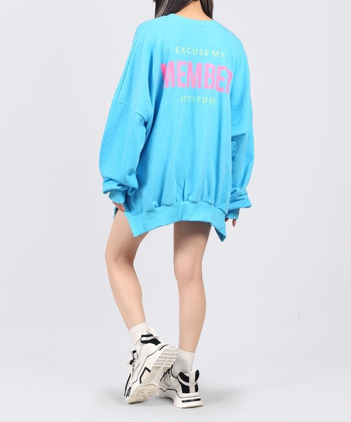 DING（ディング）の「DING/MEMBERビッグスウェット（スウェット・レディース・ブラック/ブルー・FREE）」の14枚目の写真