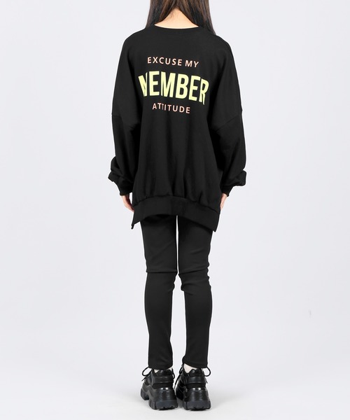 DING（ディング）の「DING/MEMBERビッグスウェット（スウェット・レディース・ブラック/ブルー・FREE）」の7枚目の写真