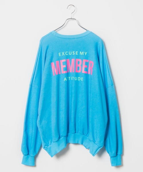 DING（ディング）の「DING/MEMBERビッグスウェット（スウェット・レディース・ブラック/ブルー・FREE）」の16枚目の写真