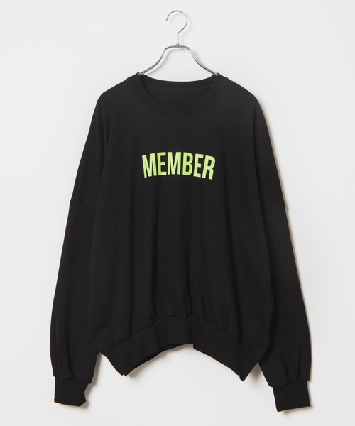 DING（ディング）の「DING/MEMBERビッグスウェット（スウェット・レディース・ブラック/ブルー・FREE）」の18枚目の写真