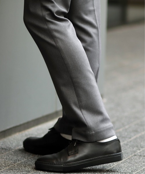 417 EDIFICE（フォーワンセブンエディフィス）の「◆【417 × BEGIＮ × SOLOTEX】 メランジ スラックス（スラックス・メンズ・ネイビー/グレー・SMALL/MEDIUM/LARGE/X-LARGE）」の14枚目の写真