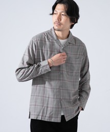 URBAN RESEARCH ROSSO MEN | グレンチェックオープンカラーシャツ(シャツ/ブラウス)