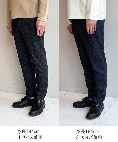 tk.TAKEO KIKUCHI(ティーケータケオキクチ)の「【S~3L】コットンウールトラウザーズ(セットアップ対応)(その他パンツ・メンズ・チャコールグレー/ダークブラウン系1/ネイビー系9・01/02/03/04/05)」の9枚目の写真