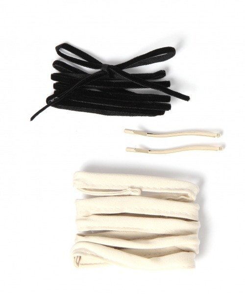 Heather（ヘザー）の「ポニーワイヤーアレンジセット 919028（その他ヘアアクセサリー・レディース・オフホワイト/アイボリー/ベージュ系その他/ホワイト系その他/ブラウン系その他・ONESIZE）」の2枚目の写真