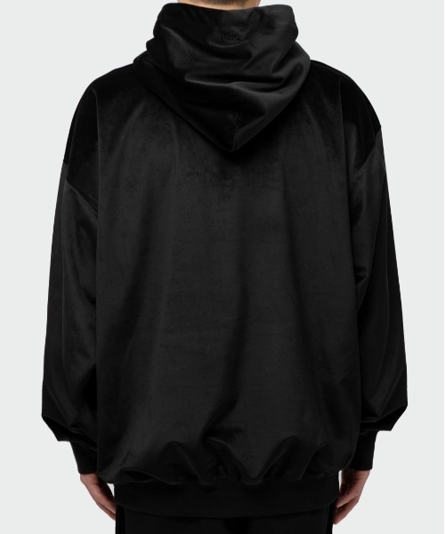 ★手元在庫割引★LMC★VELOUR FN OVERSIZED HOODIE_2色 LMCの「【LMC】VELOUR FN OVERSIZED HOODIE / ベロア FN ロゴ