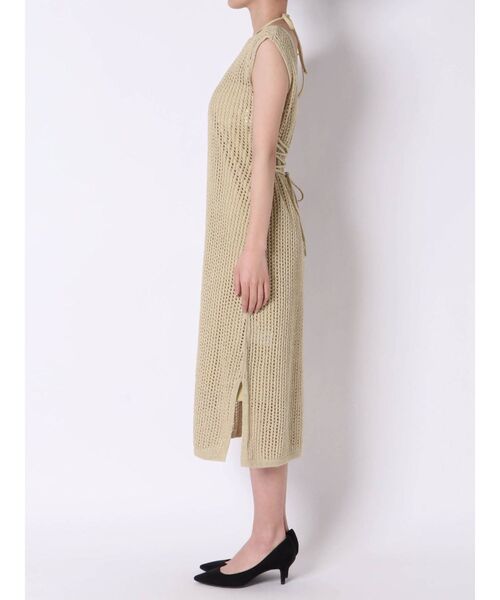 MERCURYDUO（マーキュリーデュオ）の「インナー付きメッシュニットワンピース（ワンピース・レディース・アイボリー/ライム/ブラウン・FREE）」の12枚目の写真