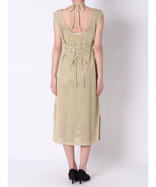 MERCURYDUO（マーキュリーデュオ）の「インナー付きメッシュニットワンピース（ワンピース・レディース・アイボリー/ライム/ブラウン・FREE）」の11枚目の写真