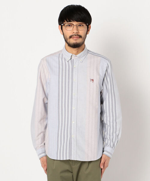 GLOSTER（グロスター）の「【unlume/アンルーム】OX ボタンダウン シャツ（シャツ/ブラウス・メンズ・ホワイト/ブルー系その他/ホワイト系その他5/ブラック系その他5・L/M/S/XL）」の6枚目の写真