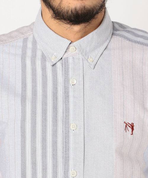 GLOSTER（グロスター）の「【unlume/アンルーム】OX ボタンダウン シャツ（シャツ/ブラウス・メンズ・ホワイト/ブルー系その他/ホワイト系その他5/ブラック系その他5・L/M/S/XL）」の8枚目の写真