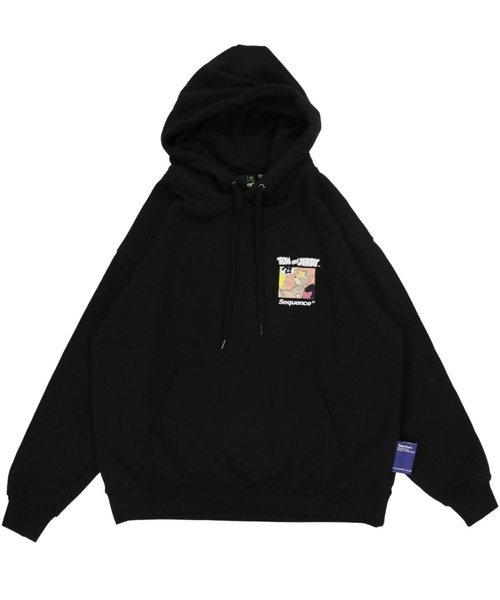 Tom Jerry トップス トムとジェリー バックプリントパーカー バックイラストデザイン コミックデザイン パーカー Spinns スピンズ のファッション