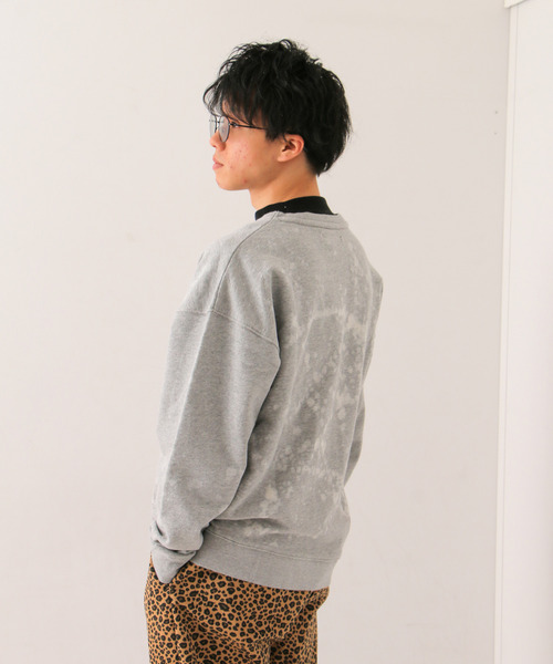 VENCEEXCHANGE(ヴァンスエクスチェンジ)の「ブリーチドリップガール裏毛プルオーバー(スウェット・メンズ・ターコイズブルー/ベージュ/グレー・L/M)」の18枚目の写真