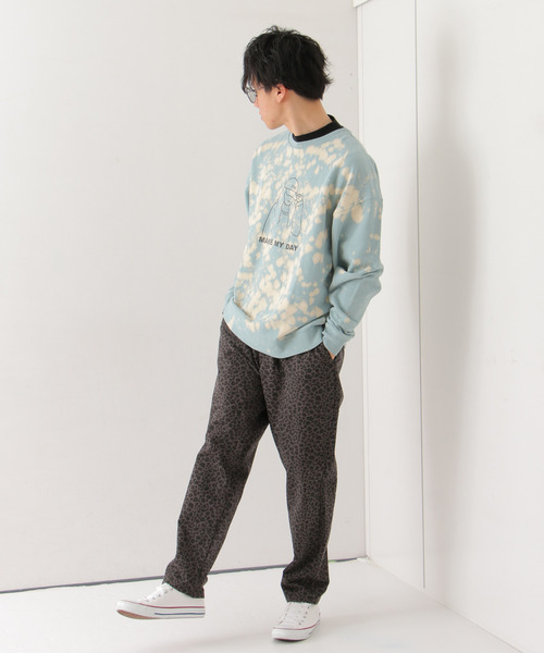 VENCEEXCHANGE(ヴァンスエクスチェンジ)の「ブリーチドリップガール裏毛プルオーバー(スウェット・メンズ・ターコイズブルー/ベージュ/グレー・L/M)」の12枚目の写真