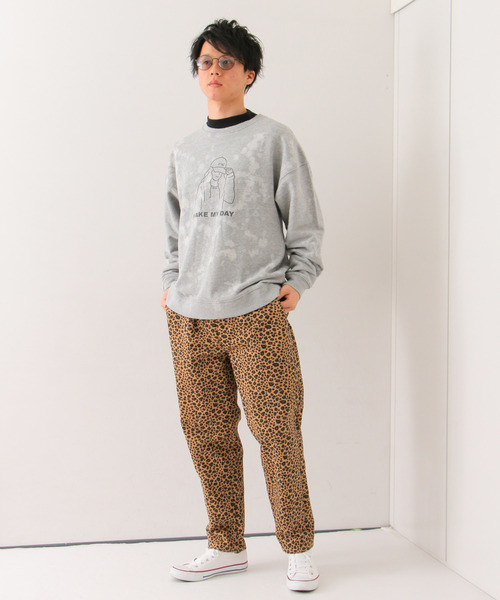 VENCEEXCHANGE(ヴァンスエクスチェンジ)の「ブリーチドリップガール裏毛プルオーバー(スウェット・メンズ・ターコイズブルー/ベージュ/グレー・L/M)」の7枚目の写真