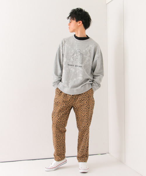 VENCEEXCHANGE(ヴァンスエクスチェンジ)の「ブリーチドリップガール裏毛プルオーバー(スウェット・メンズ・ターコイズブルー/ベージュ/グレー・L/M)」の9枚目の写真