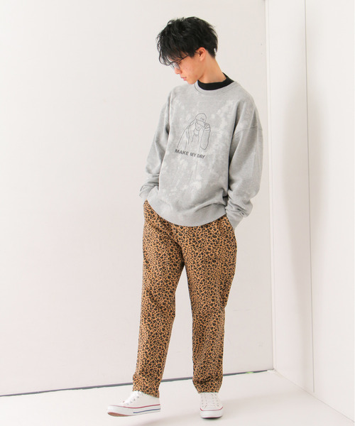 VENCEEXCHANGE(ヴァンスエクスチェンジ)の「ブリーチドリップガール裏毛プルオーバー(スウェット・メンズ・ターコイズブルー/ベージュ/グレー・L/M)」の11枚目の写真