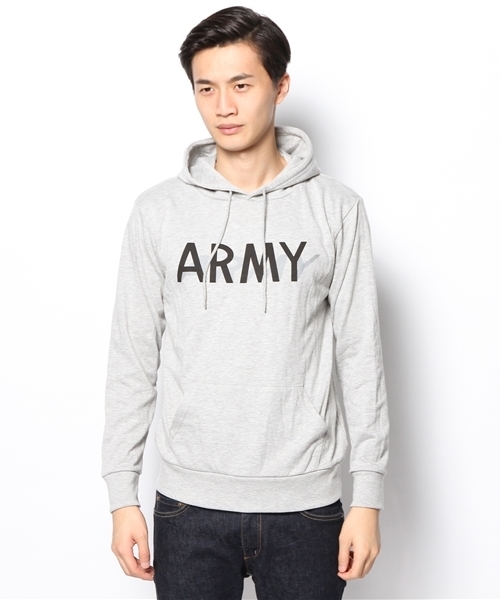 WEGO(ウィゴー)の「WEGO/ARMYプルパーカー(パーカー・メンズ・杢グレー/ブラック・LARGE/MEDIUM)」の3枚目の写真