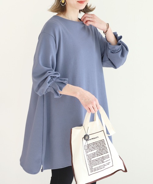 タックスリーブフレアカットソー