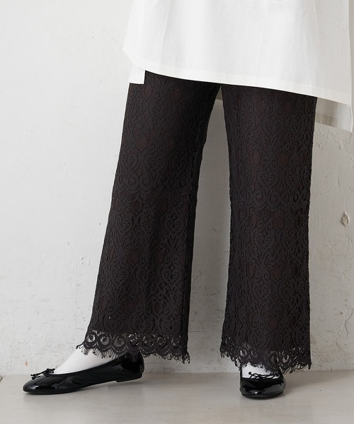 PUAL CE CIN（ピュアルセシン）の「レースパンツ（その他パンツ・レディース・グレー/スミクロ/アイボリー・FREE）」の3枚目の写真
