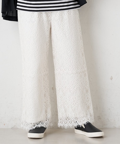 PUAL CE CIN（ピュアルセシン）の「レースパンツ（その他パンツ・レディース・グレー/スミクロ/アイボリー・FREE）」の2枚目の写真