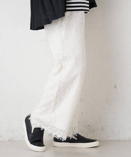 PUAL CE CIN（ピュアルセシン）の「レースパンツ（その他パンツ・レディース・グレー/スミクロ/アイボリー・FREE）」の4枚目の写真