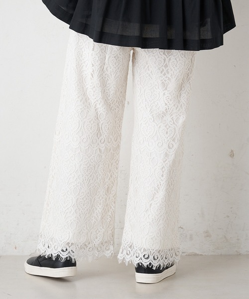 PUAL CE CIN（ピュアルセシン）の「レースパンツ（その他パンツ・レディース・グレー/スミクロ/アイボリー・FREE）」の5枚目の写真