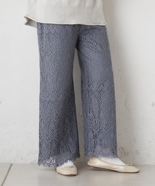 PUAL CE CIN（ピュアルセシン）の「レースパンツ（その他パンツ・レディース・グレー/スミクロ/アイボリー・FREE）」の11枚目の写真