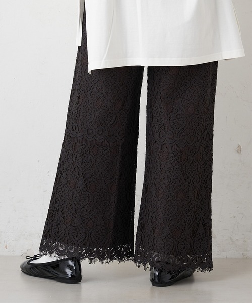 PUAL CE CIN（ピュアルセシン）の「レースパンツ（その他パンツ・レディース・グレー/スミクロ/アイボリー・FREE）」の14枚目の写真
