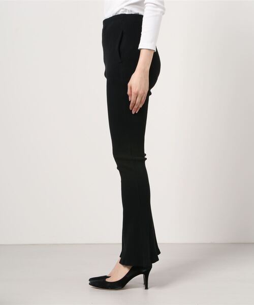 WEGO（ウィゴー）の「WEGO/リブフレアパンツ（スラックス・レディース・ブラック・FREE）」の7枚目の写真