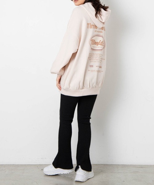 WEGO（ウィゴー）の「WEGO/リブフレアパンツ（スラックス・レディース・ブラック・FREE）」の6枚目の写真