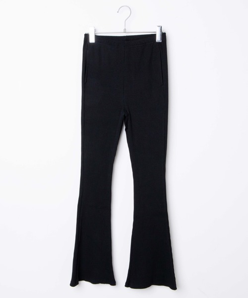WEGO（ウィゴー）の「WEGO/リブフレアパンツ（スラックス・レディース・ブラック・FREE）」の18枚目の写真