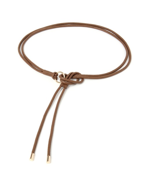 LEPSIM（レプシィム）の「フェイクレザーコードベルト　937734（ベルト・レディース・ブラック/ブラウン/アイボリー・ONE SIZE）」の2枚目の写真