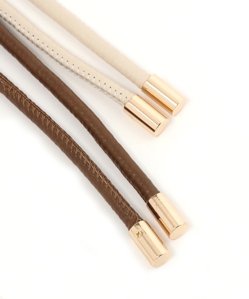 LEPSIM（レプシィム）の「フェイクレザーコードベルト　937734（ベルト・レディース・ブラック/ブラウン/アイボリー・ONE SIZE）」の10枚目の写真