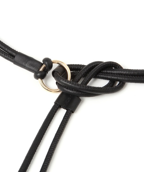 LEPSIM（レプシィム）の「フェイクレザーコードベルト　937734（ベルト・レディース・ブラック/ブラウン/アイボリー・ONE SIZE）」の5枚目の写真