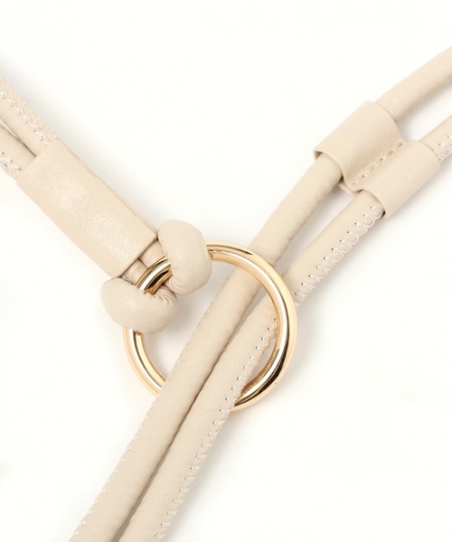 LEPSIM（レプシィム）の「フェイクレザーコードベルト　937734（ベルト・レディース・ブラック/ブラウン/アイボリー・ONE SIZE）」の6枚目の写真